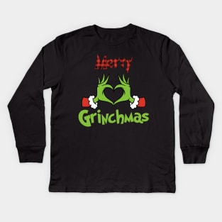 Grinch Christmas Kids Long Sleeve T-Shirt